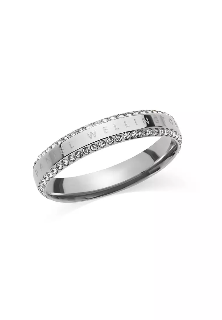 Classic Aura Ring Duo Silver Unisex Ring for women and men stainless steel crystal Ring DW Official Authentic Original Cincin perempuan lelaki DW