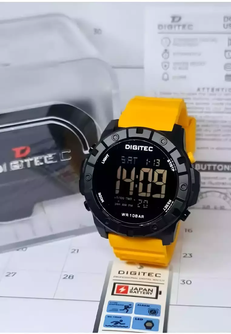 Jual Digitec Digitec - Jam Tangan Digital Pria - Black - Yellow 