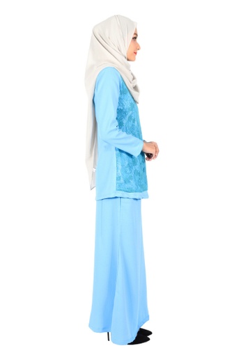 Buy Baju Kurung Lace Kalina from MyTrend in Blue only 139