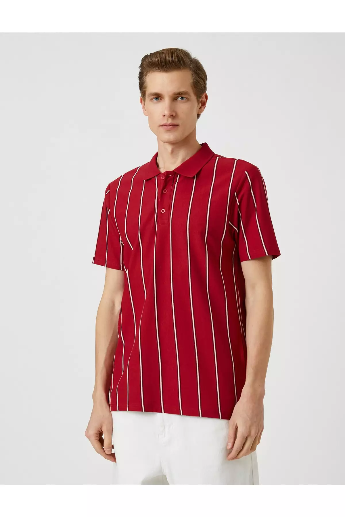 red white stripe polo