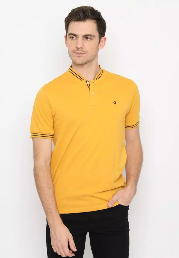 Matsuda Kaos Henley Pique Hino