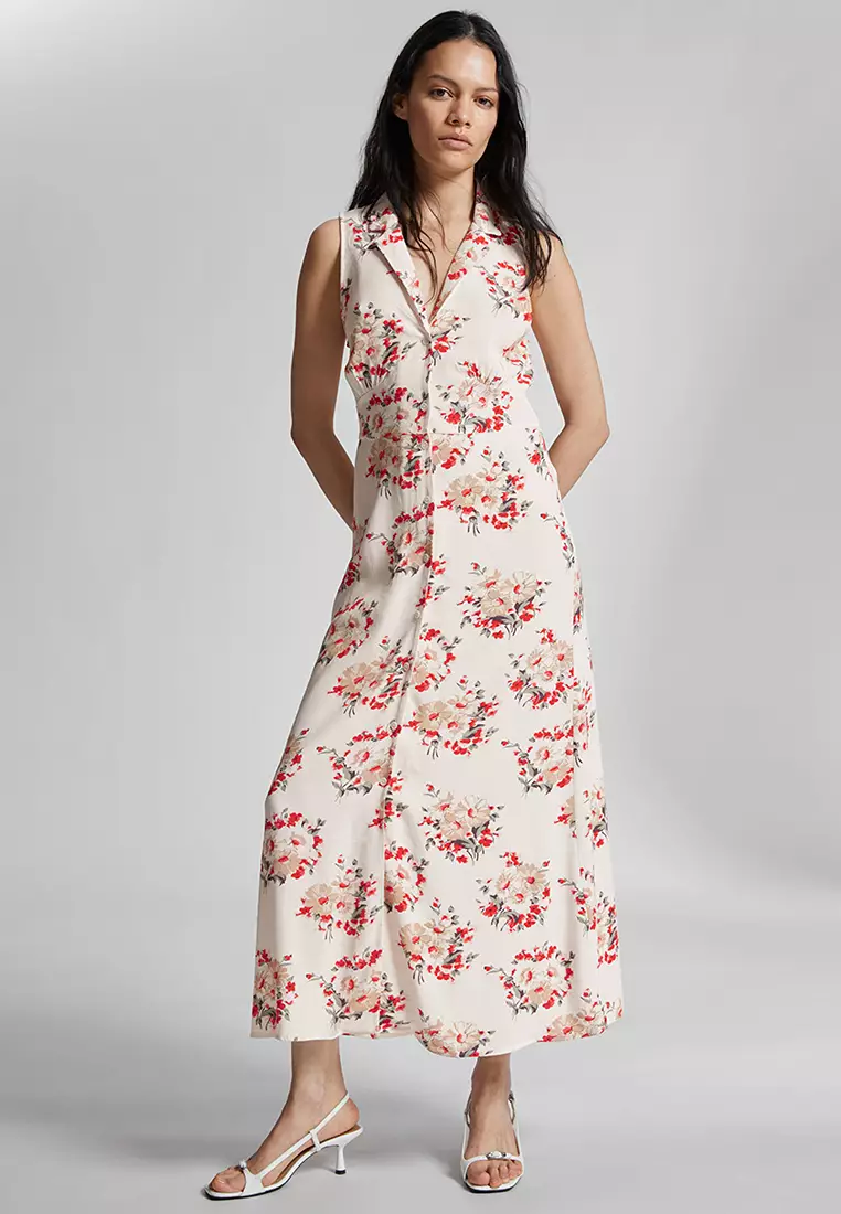 Shirt collar shop midi dress