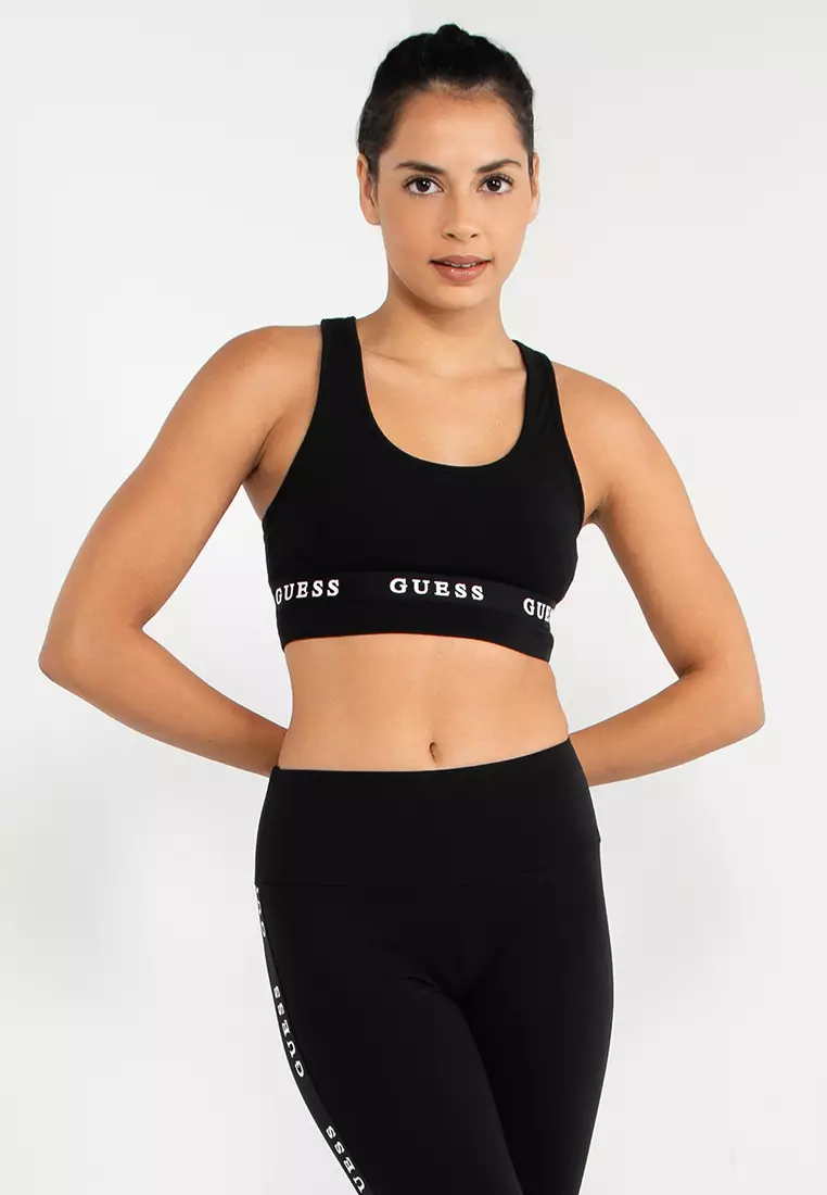 GUESS Women's Active Stretch Jersey Sports Bra - ShopStyle