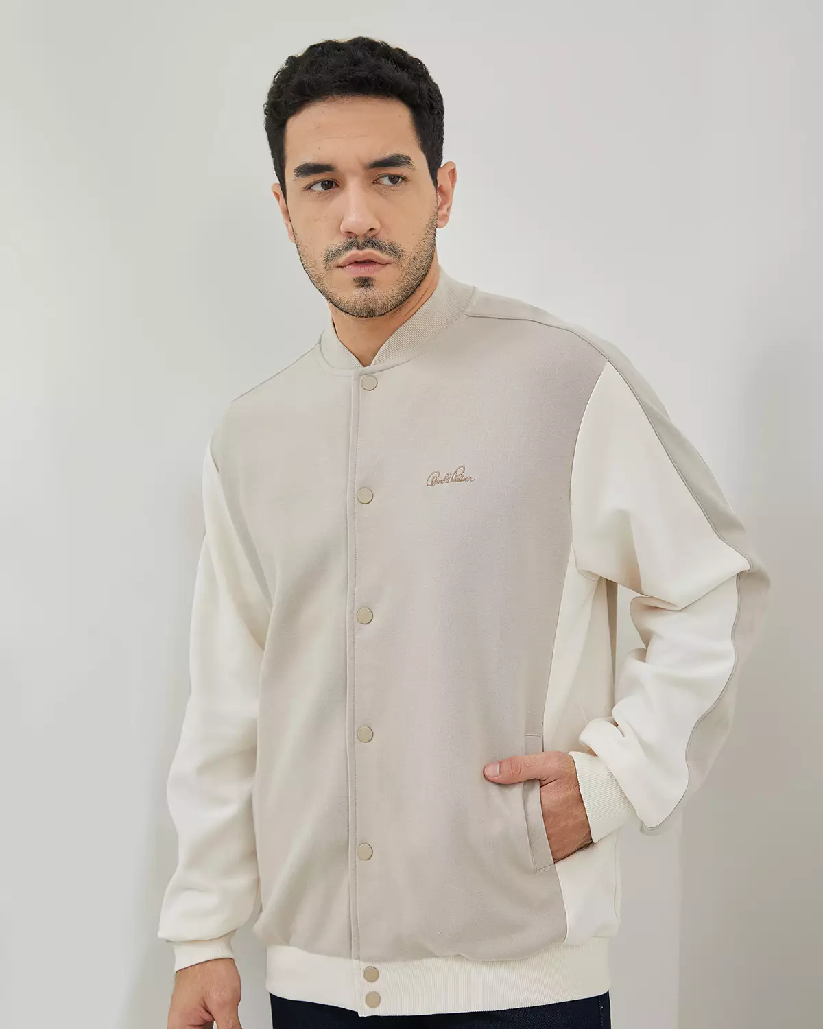 MEN'S CREAM VARSITY JACKET COMBINATION