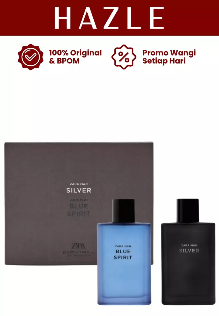 Zara Man Blue Spirit EDT + Zara Man Silver EDT Set 90 ml
