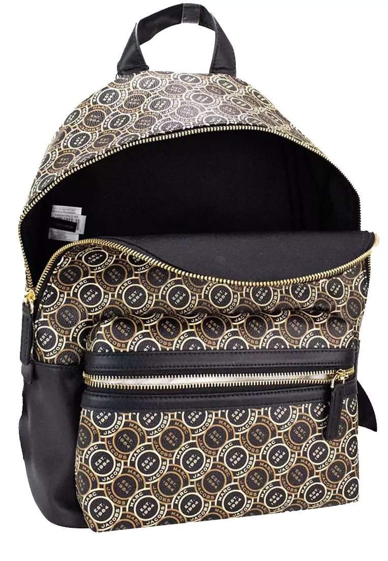 Signet Canvas Backpack Bag in Black Multi H302M12FA22