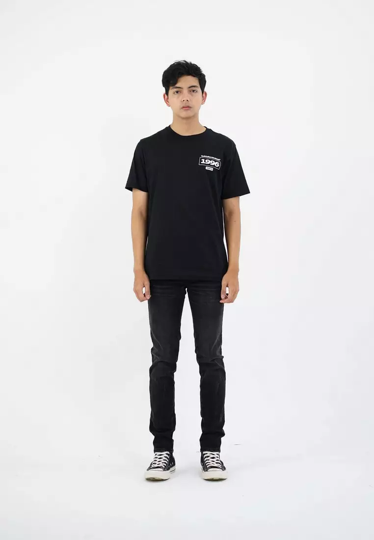 3Second Men's T-Shirt Short Sleeve Regular Fit Cotton Cord OL-C410425