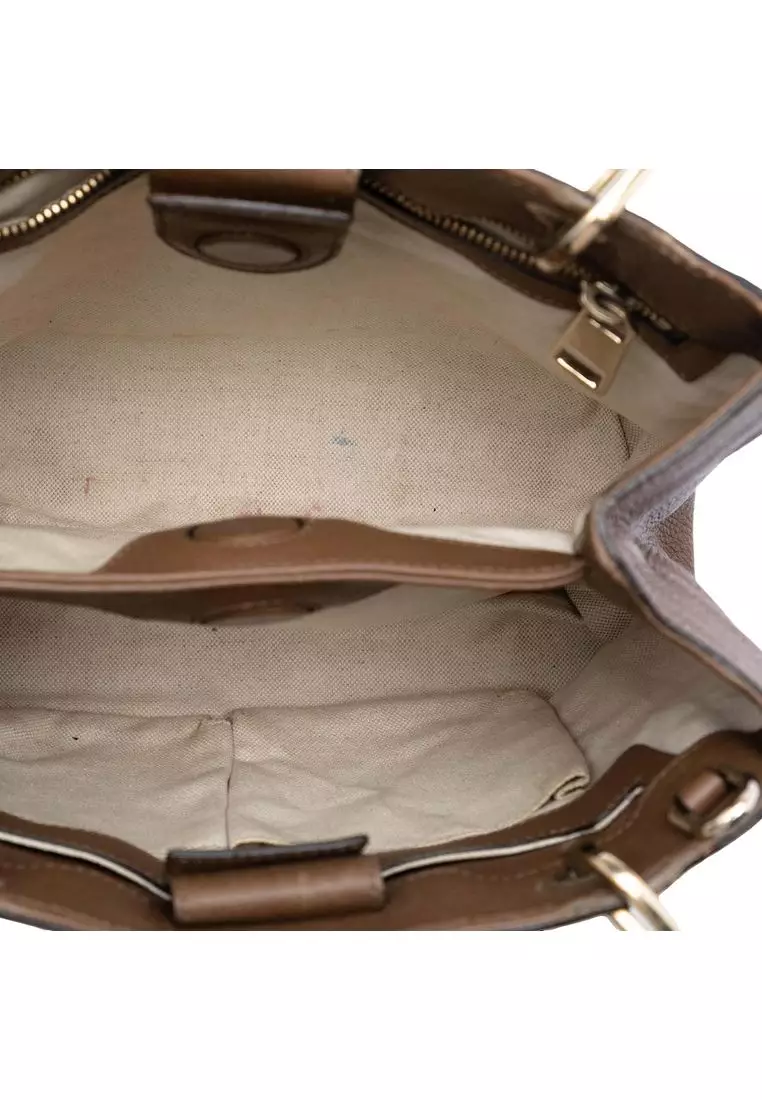 Pre-Loved Gucci Small Calfskin Bamboo Shopper Satchel