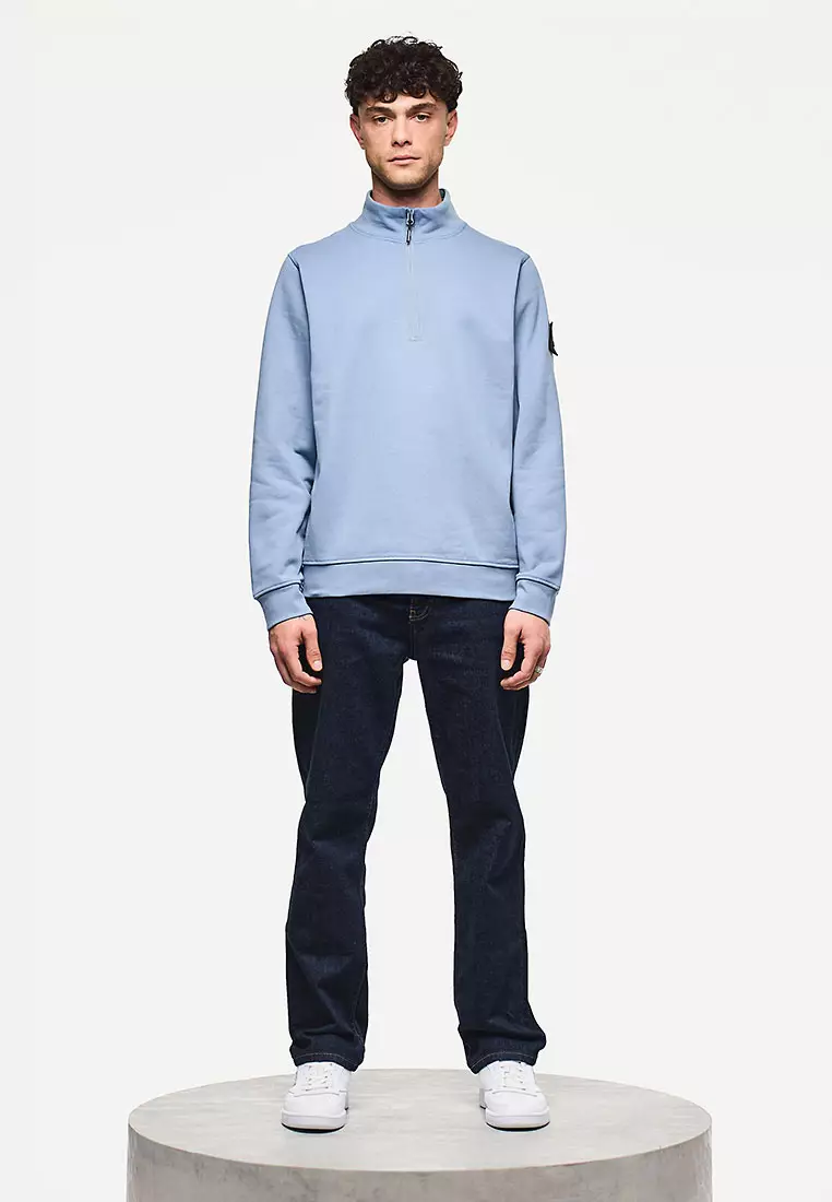 MENS BLUE SHADOW KRAVIZ 1/4 ZIP WITH PARACHUTE OVERLAY