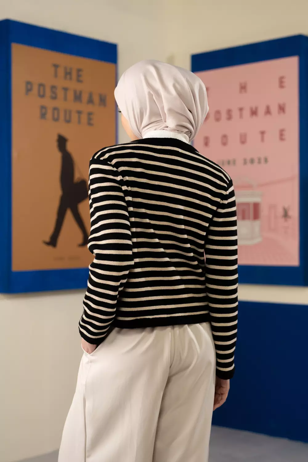 Klamby - Elodie Striped Knit Cardigan Onyx