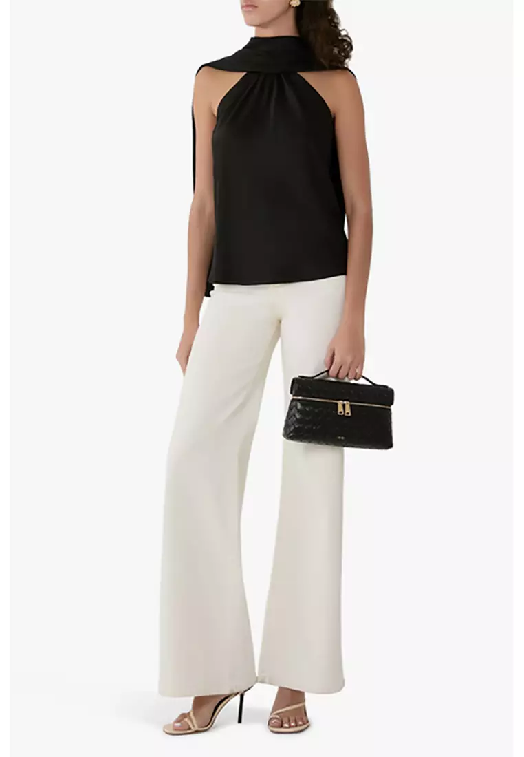 Thea Top Handle Bag - Black Weave