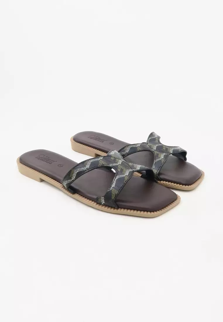 Slide On Flat Sandals