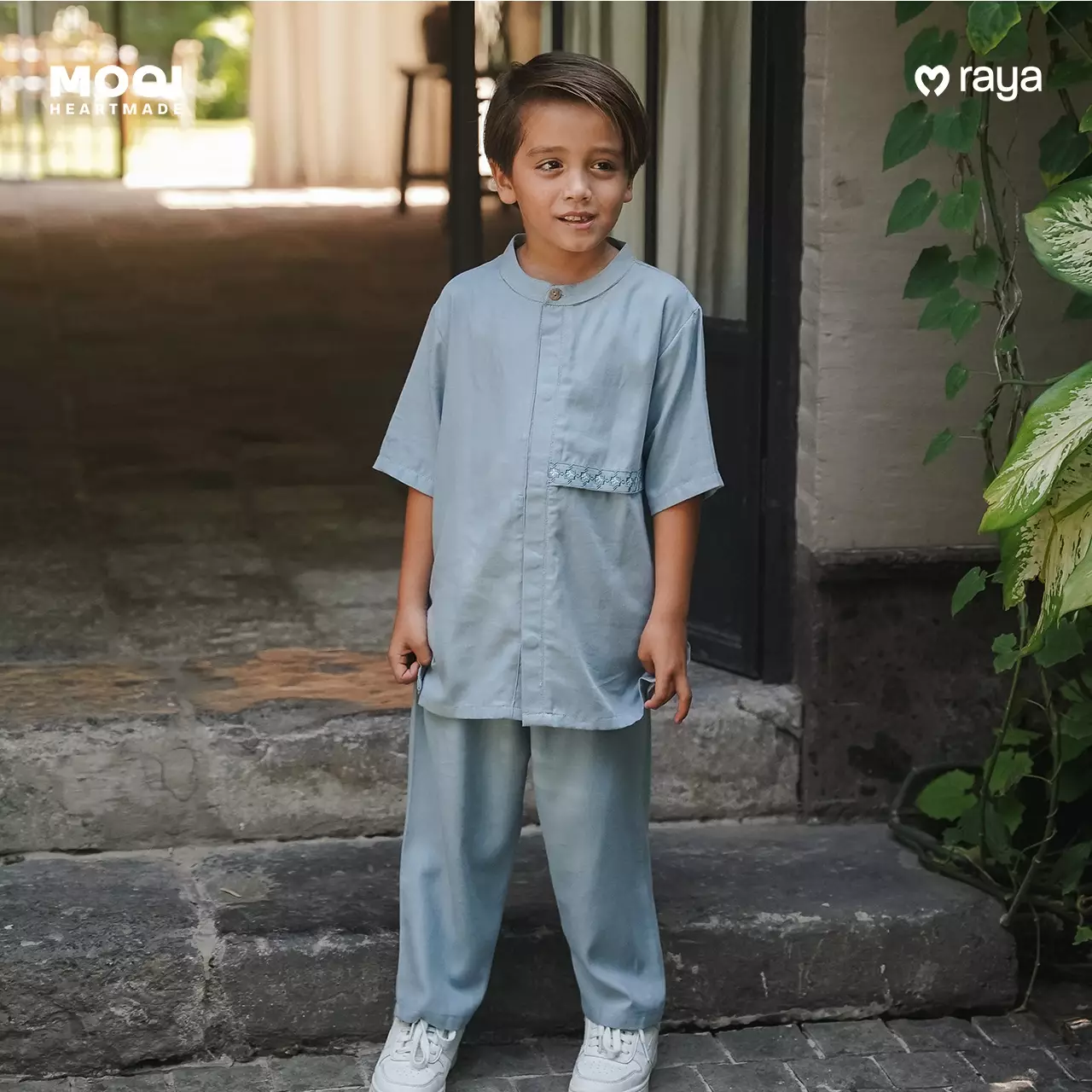 Mooi Taha Koko Set Setelan Koko Anak Raya Collection V1 - Clary Sage