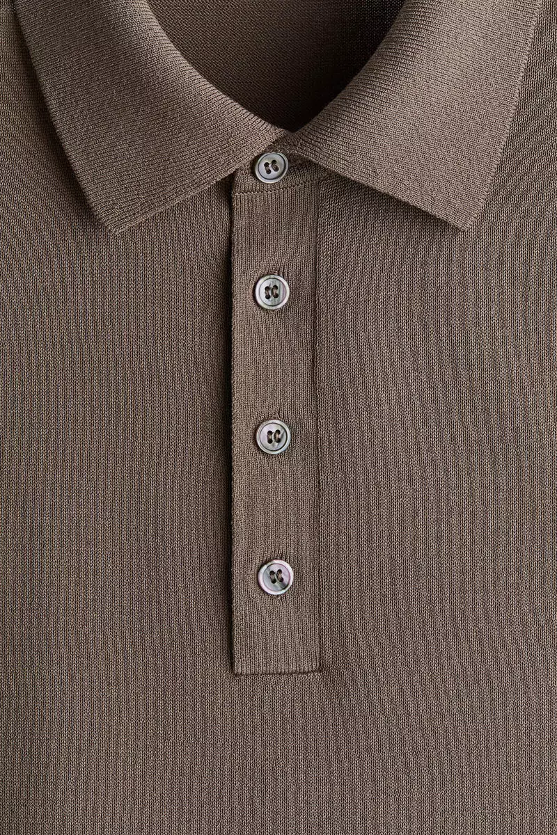 Regular Fit Fine-knit polo shirt