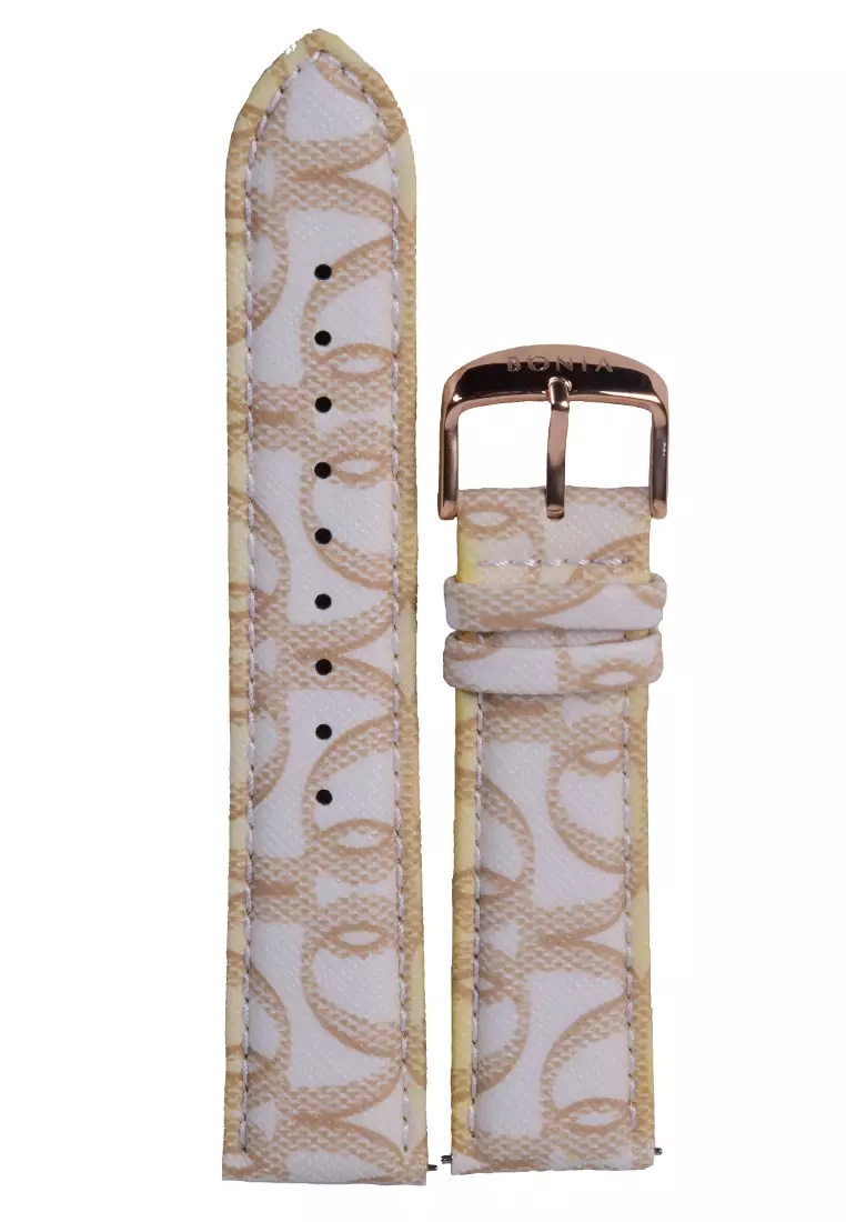 Bonia Sapphire - Jam Tangan Pria - Rosegold - Brown Leather Strap - BNB10702-1543