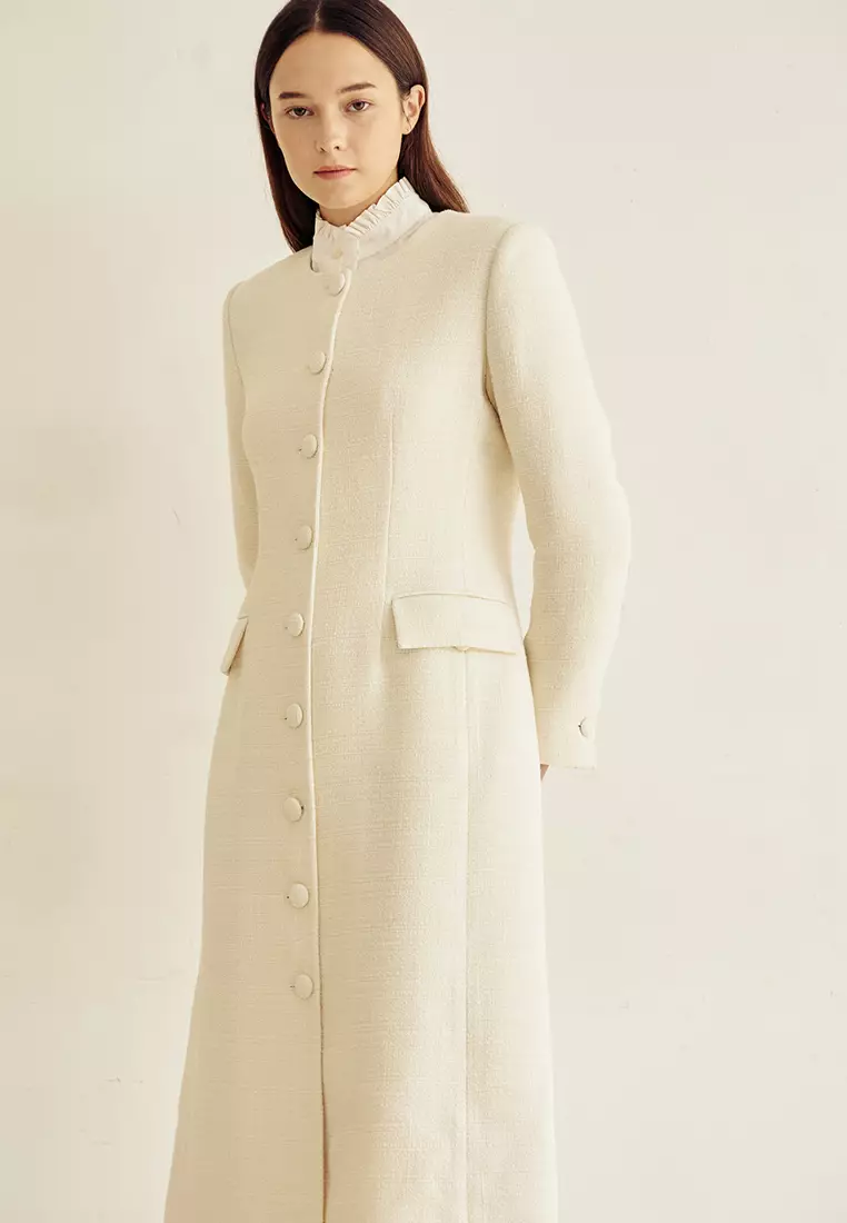 designer cream coat