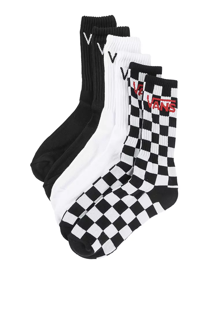 Checkered Socks And Loewe Logo Black And White - 5 Pairs