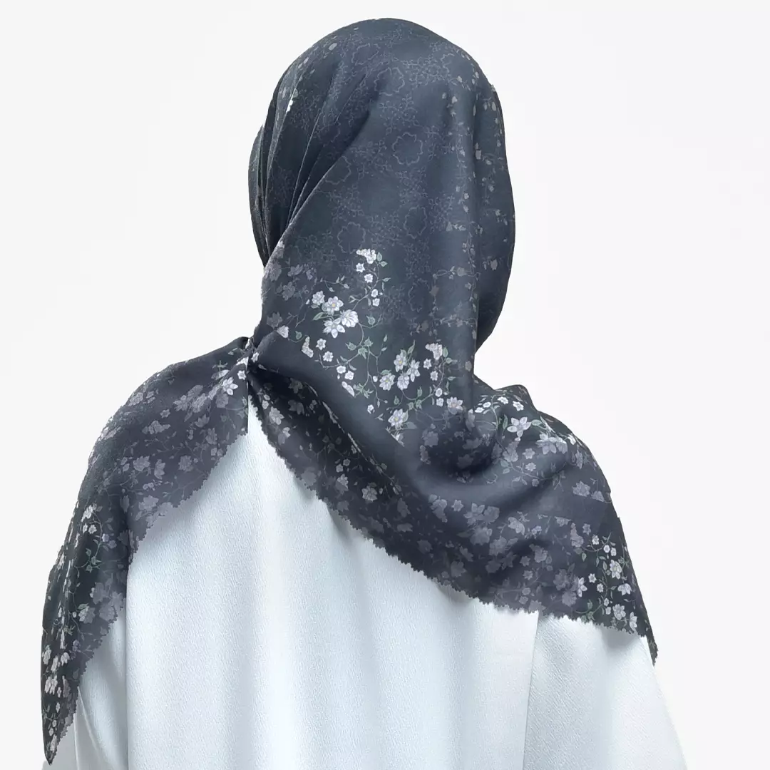 Rabbani - Kerudung Segi Empat Tetra Alodia - Hitam