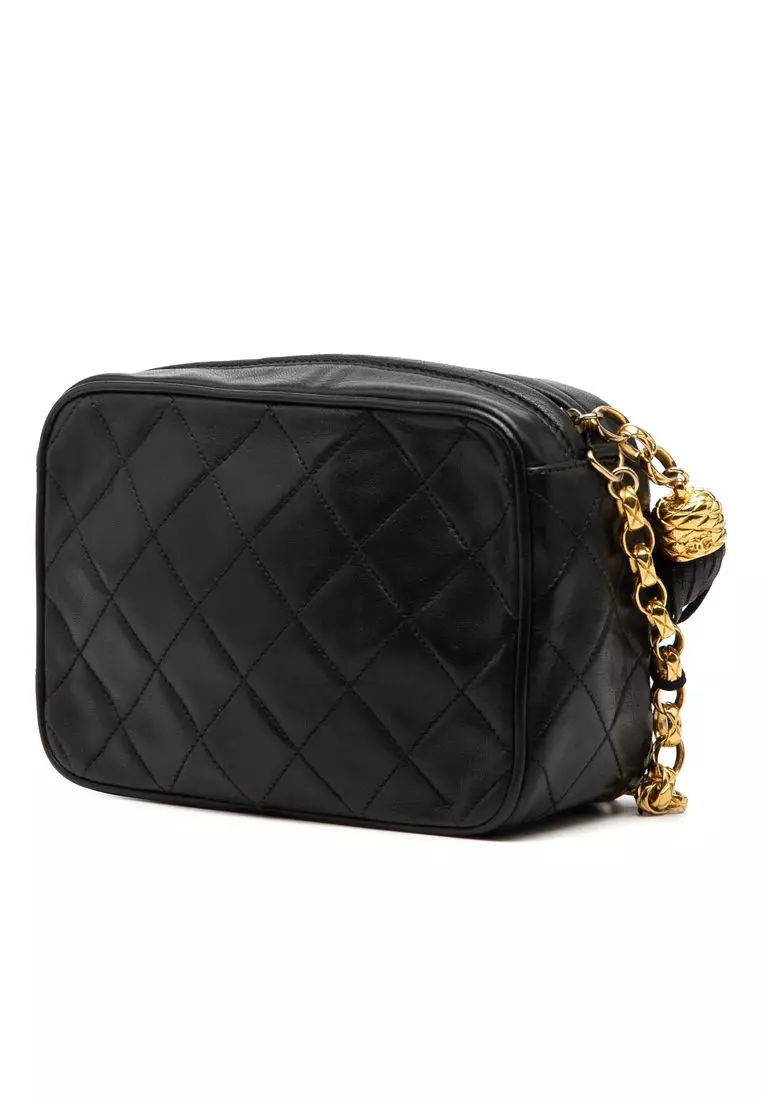 Pre-Loved Chanel Cc Quilted Lambskin Tassel Camera Bag