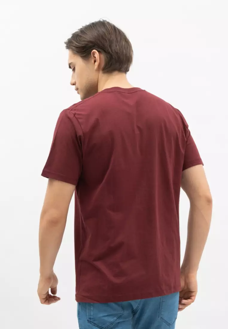 Kaos Polos Pria Premium Katun Combed Lengan Pendek Marun
