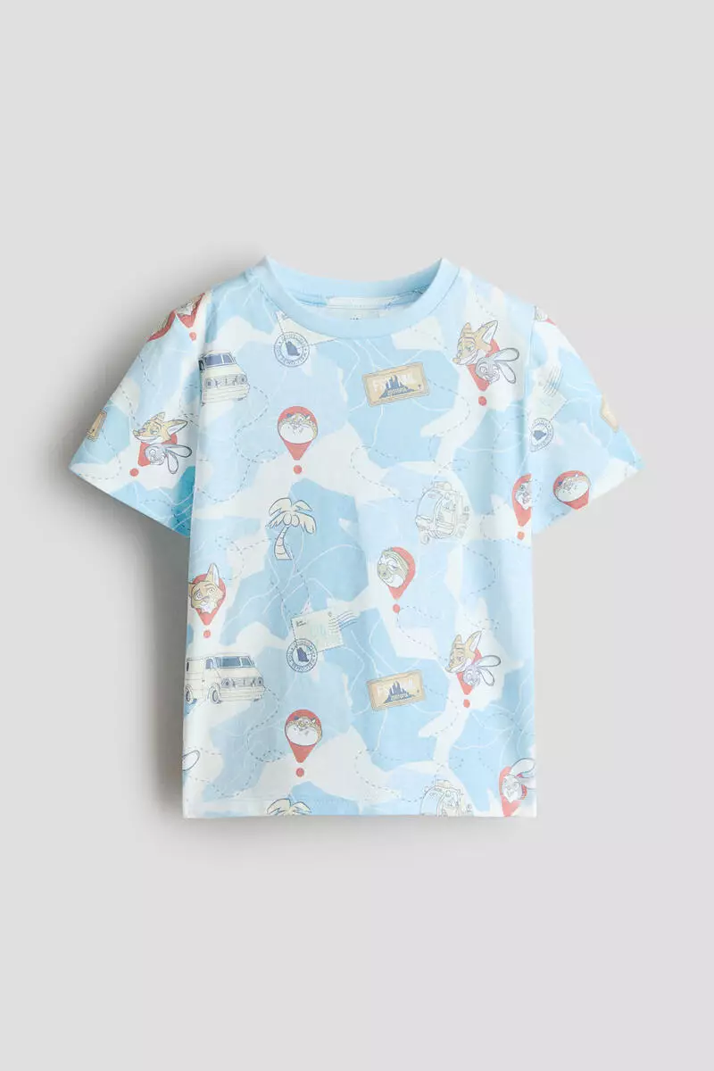 Printed cotton T-shirt