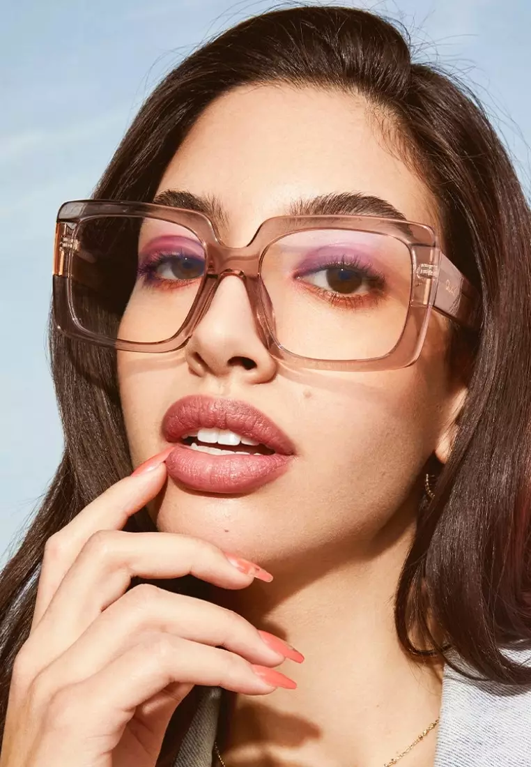 Total Vibe Blue Light Glasses - Tan/Clear