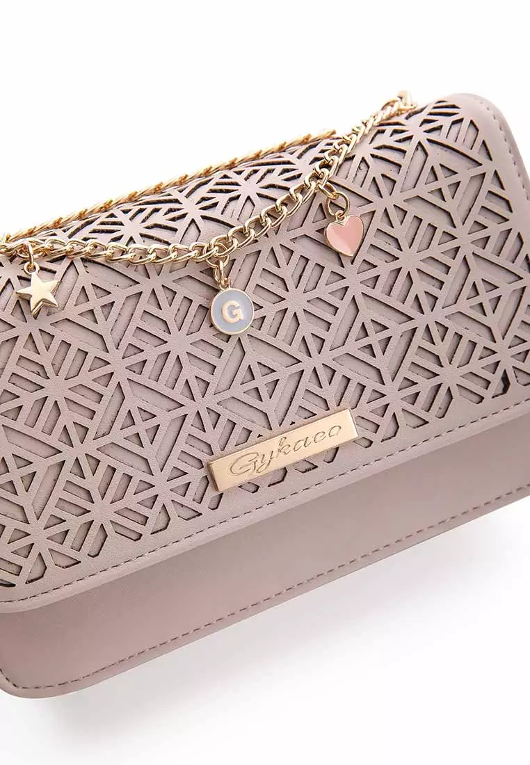 GYKACO HANSOO Light Grey - Tas Wanita Sling Bag - Fashion Top Handle Bag (Import)