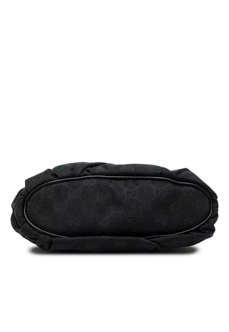 Pre-Loved Gucci Gg Canvas Web Handbag