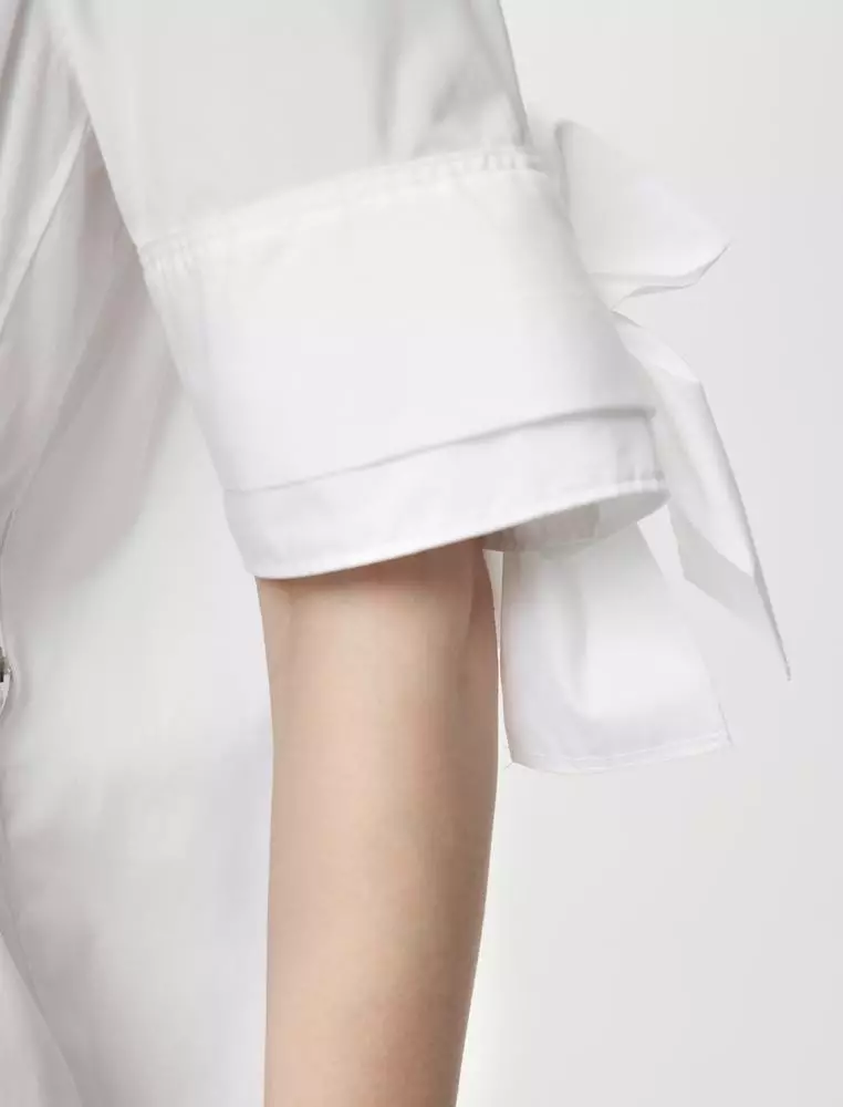 JNBY Women's Mid-Sleeve Single-Button Shirt Dress