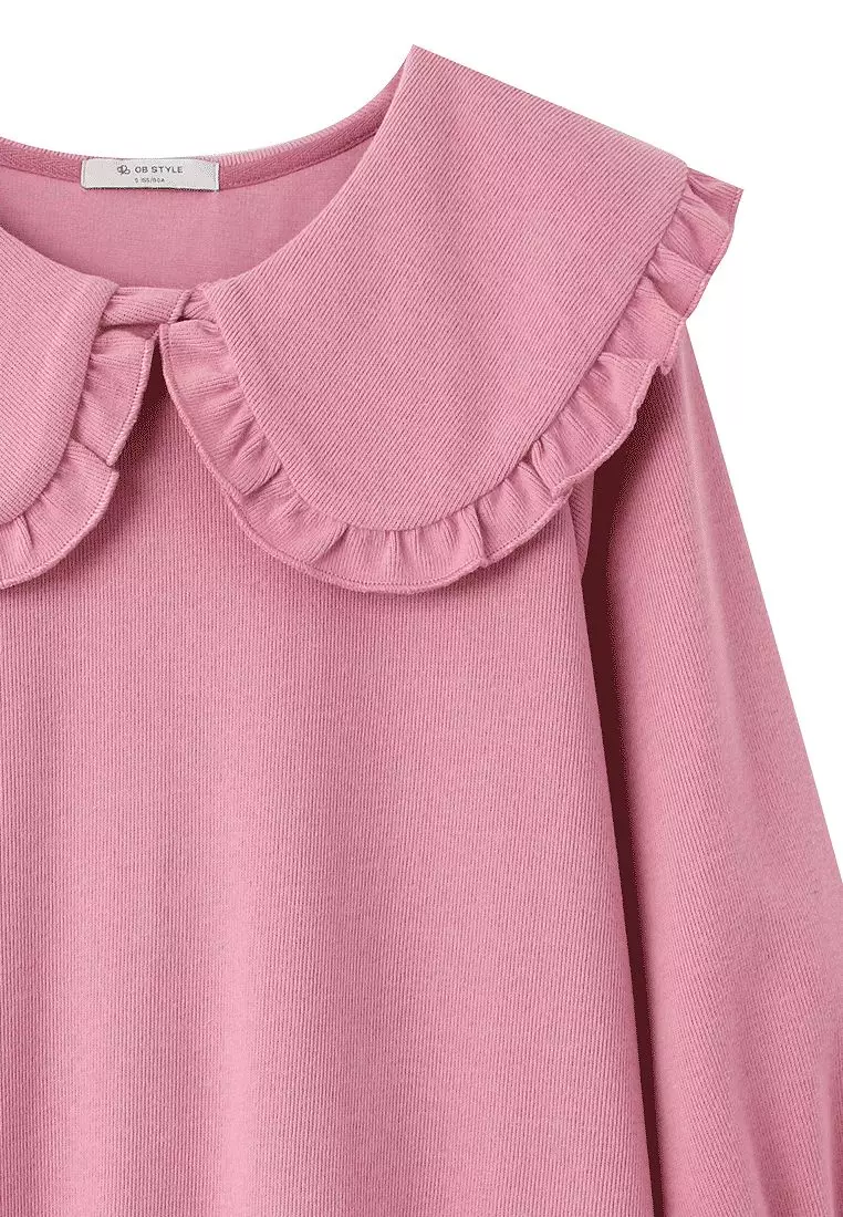 Wide Ruffle Collar Babydoll Dress with Flared Long Sleeves [DA9949]