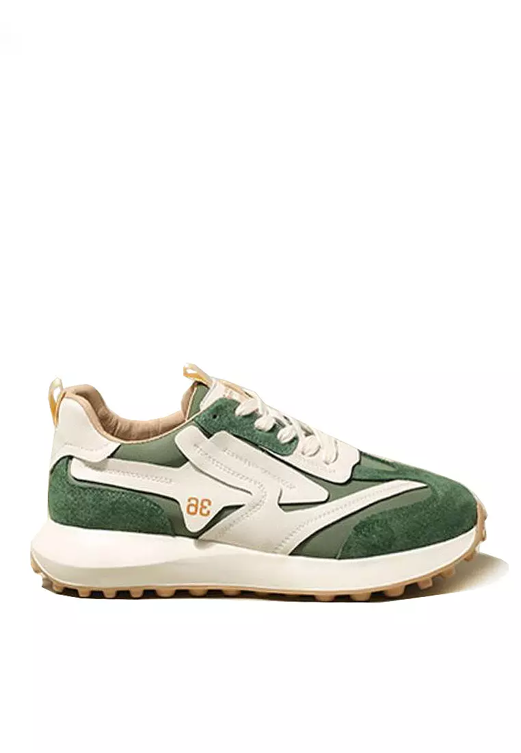 Olive green platform sneakers deals