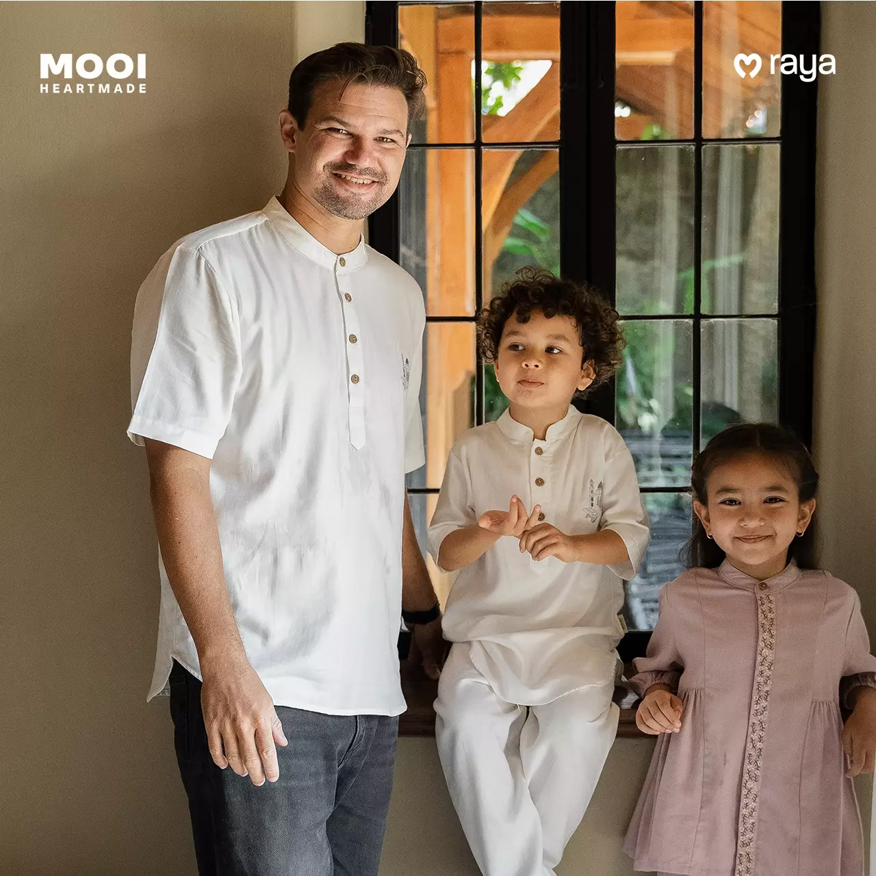 Mooi Atasan Pria Kemeja Pria Raya Collection Karim Koko - White