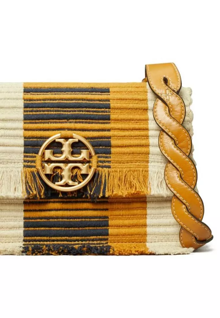 Tory burch miller outlet striped mini tote