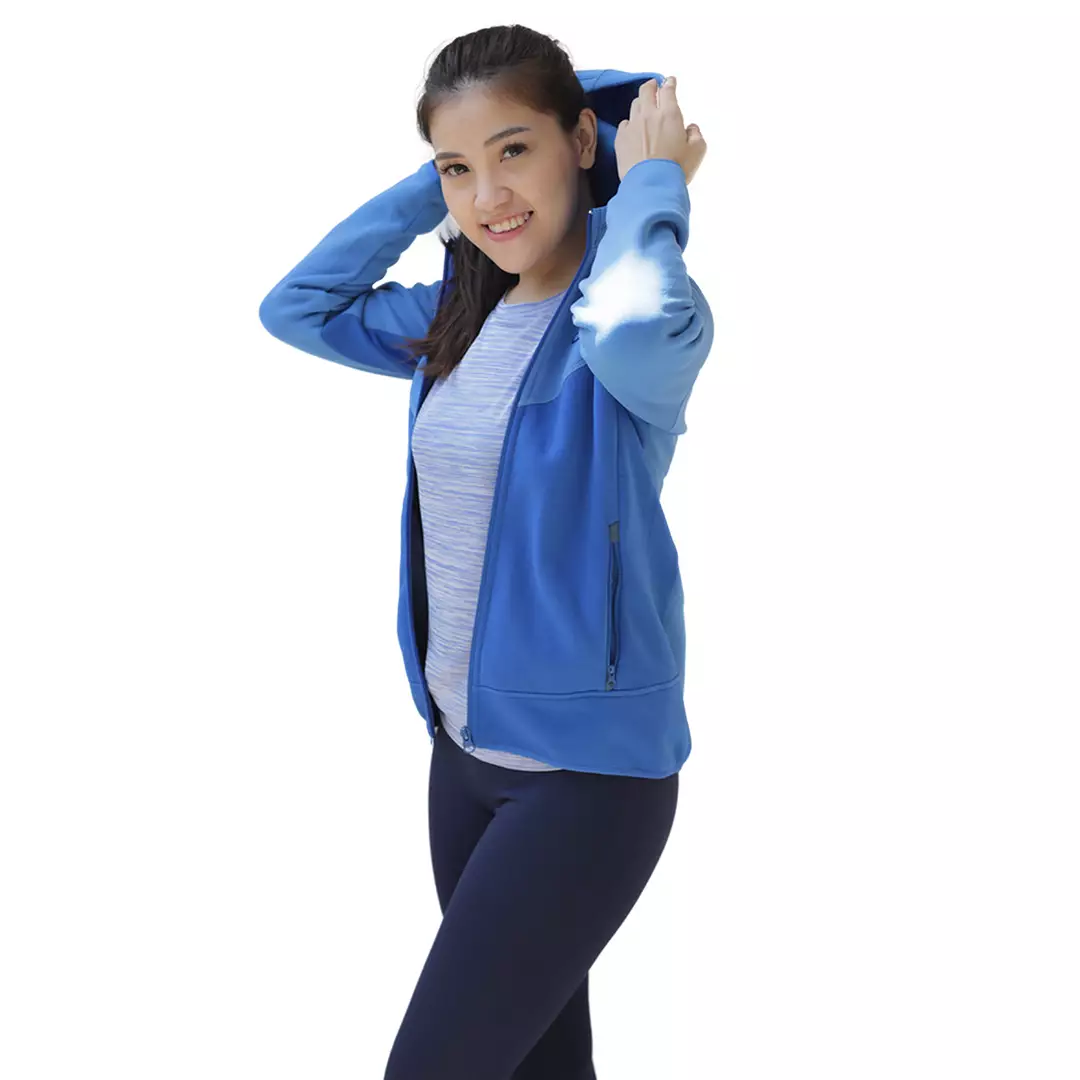 Jaket Wanita  Ladies Hoodie Jacket  Royal Blue