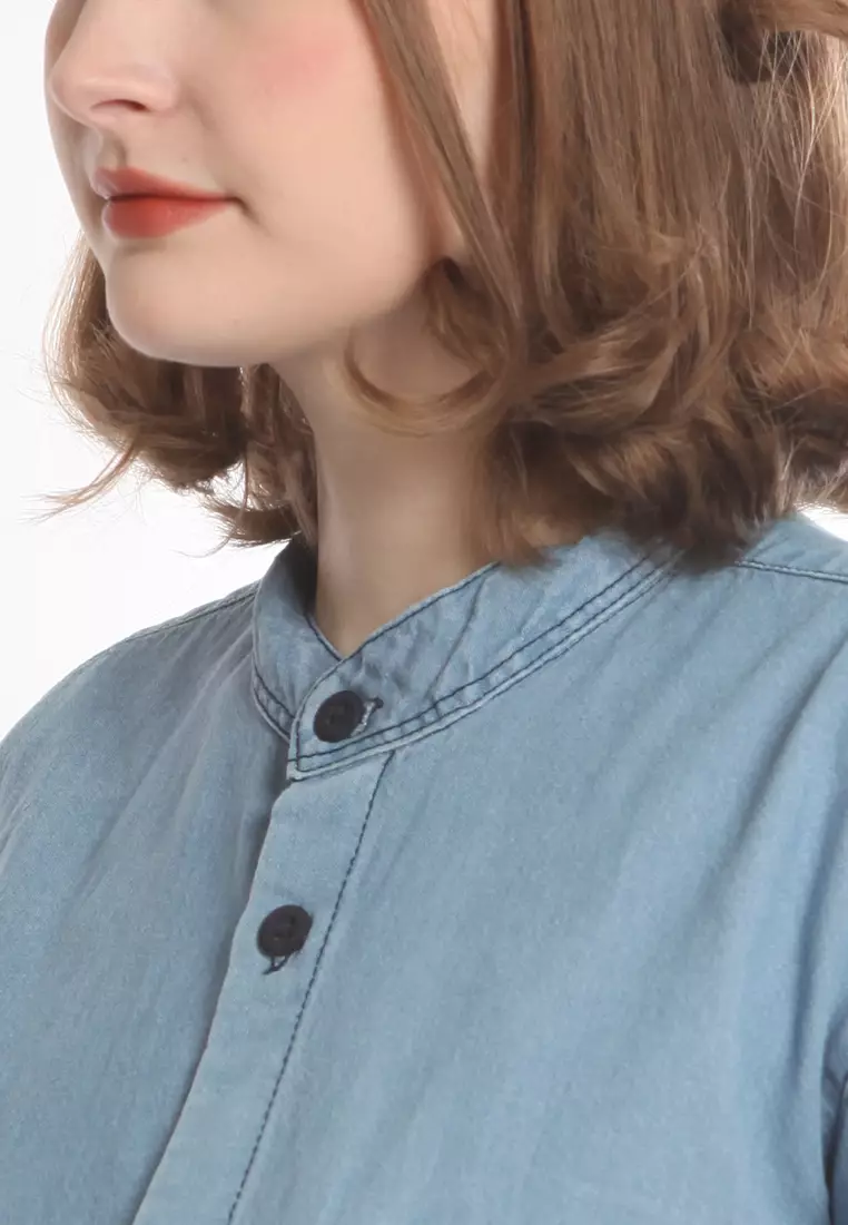 Tunik Denim Krah Mandarin KB282312