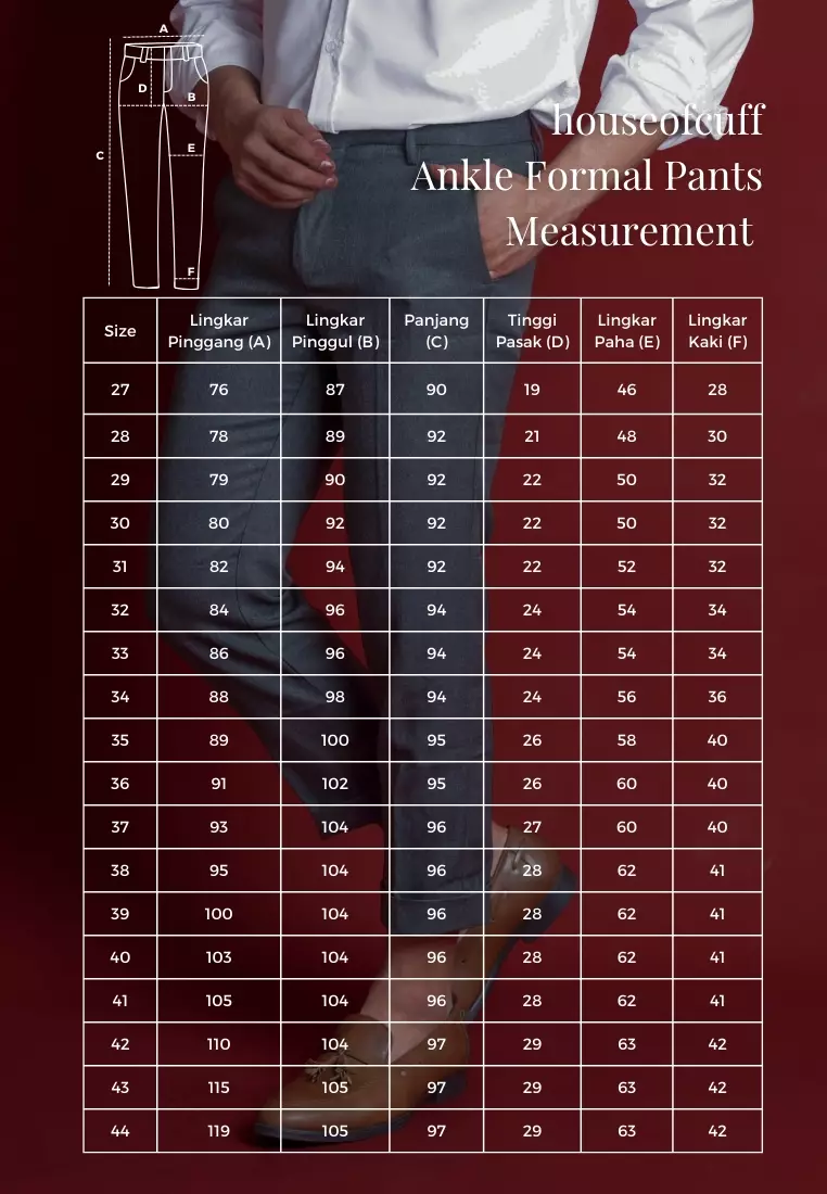 Houseofcuff Celana Ankle / Cropped Pants Slim fit Celana kerja bahan / Sirwal Hitam