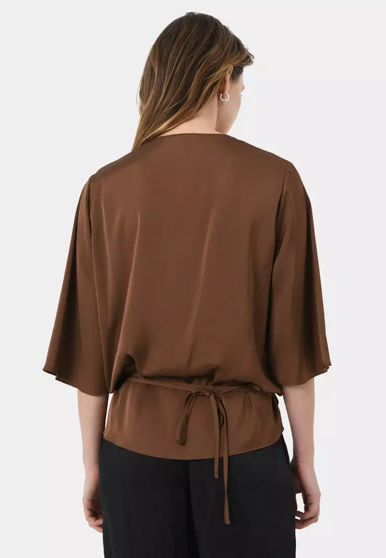 Aviya V-Neck Wrap Blouse