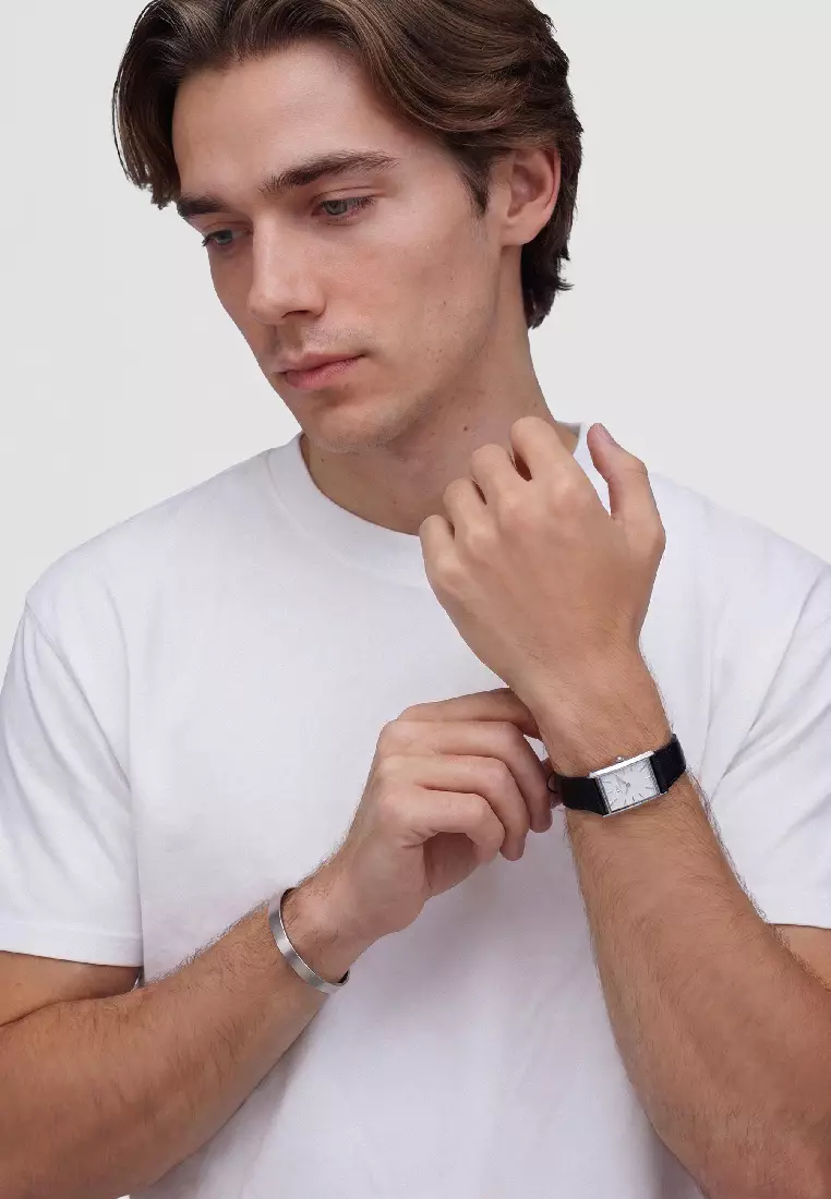 Line Cuff Brushed Silver 7mm - Unisex Bracelet for women and men stainless steel Bracelet DW Official Authentic Original gelang tangan perempuan lelaki DW