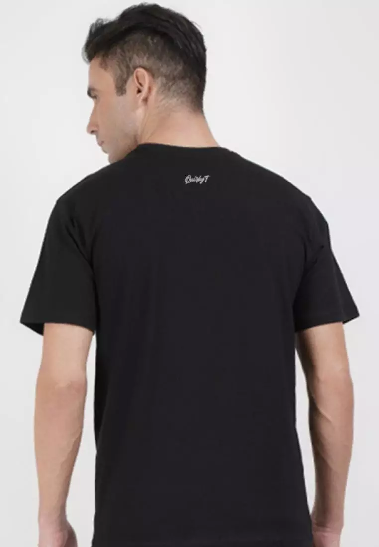 Great Street Wear Black Cotton Blend Short Sleeve Crew Neck Relaxed Tee