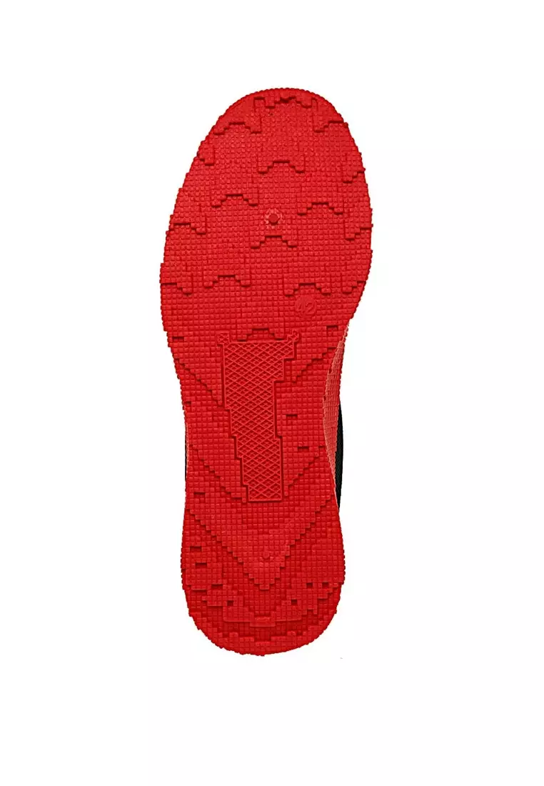 Chayton Sepatu Olahraga Pria Sneakers Warning Two Tone Casual Sport Shoes Material Fabric ORIGINAL - Red