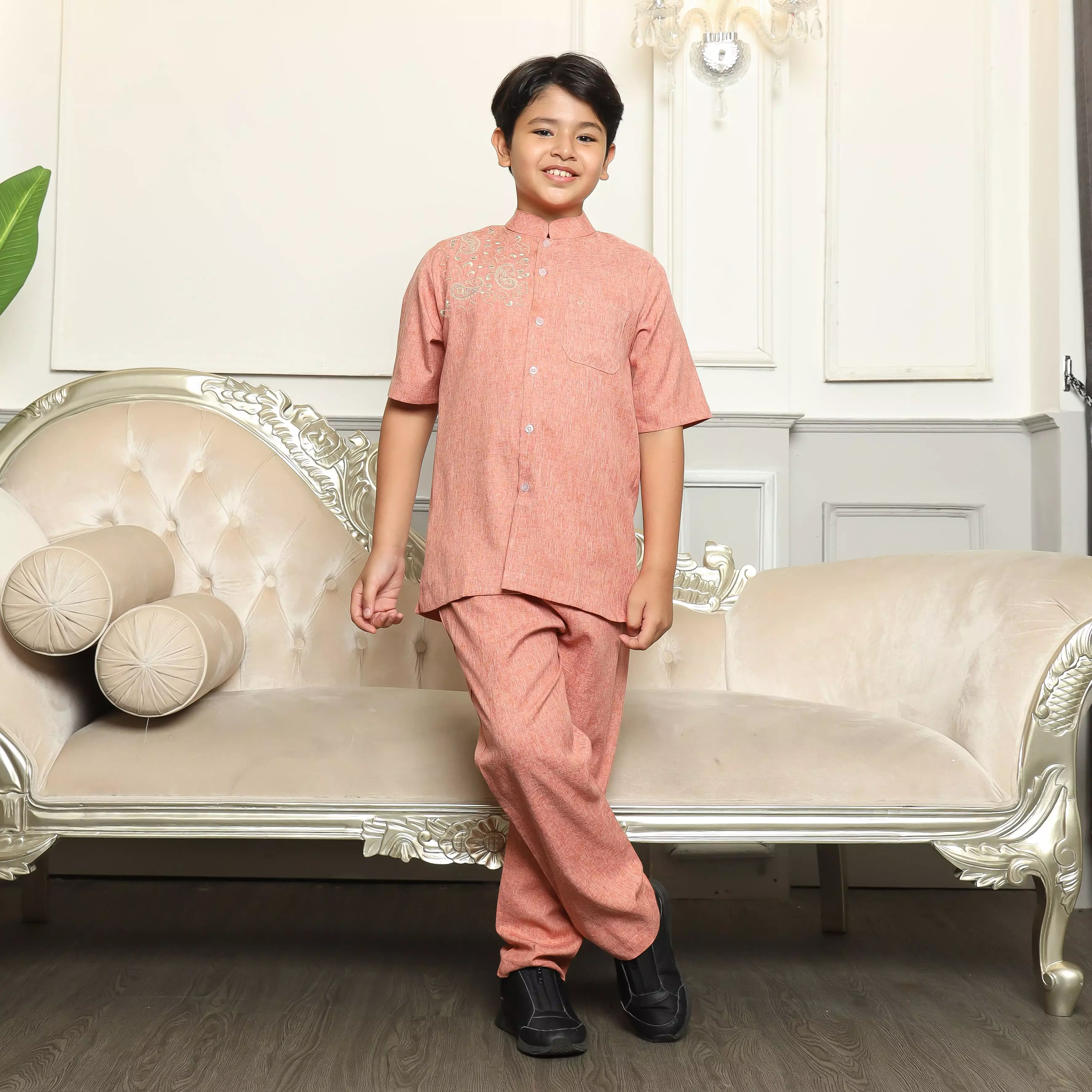 Baju Koko Anak Sarimbit KKA 40 Orange