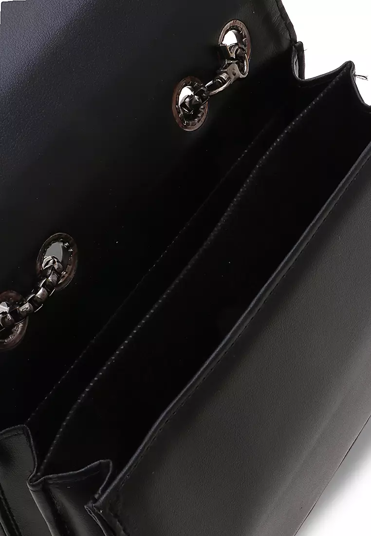 Wilda Sling Bags Casual Motif Kotak-Kotak Design Simple - Black