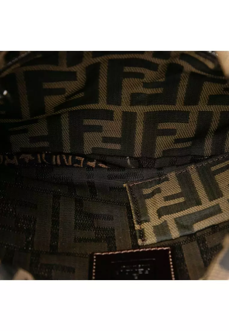 Pre-Loved Fendi Zucca Canvas Shoulder Bag