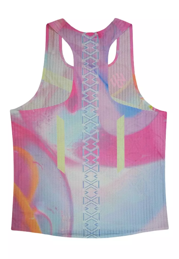 C2 Men Pink Marbles Race Vest