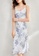 OUNIXUE multi Elegant V-Neck Floral Suspender Dress C62B4AA98DB5FCGS_4