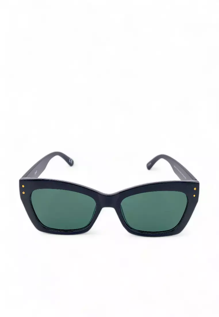 Women's Cat Eye Frame Black Plastic UV Protection Sunglasses SUNSC2520213