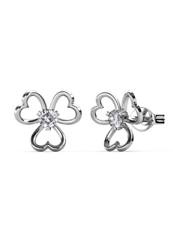 Her Jewellery silver ON SALES - Her Jewellery Tri Love Earrings with Premium Grade Crystals from Austria HE581AC0SID3MY_1