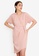 ZALORA WORK pink Asymmetric Hem Wrap Dress 966DCAA892C0F2GS_5