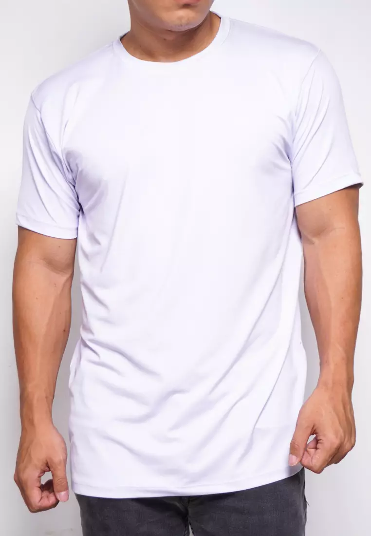 NTB93 Kaos Pria Tangan Pendek Ringan Anti Kusut Nade Japan Polos Putih