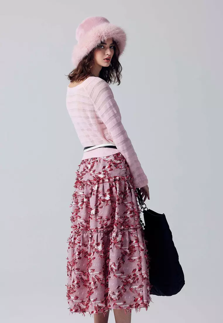 Long Sleeve Pink Knit Top